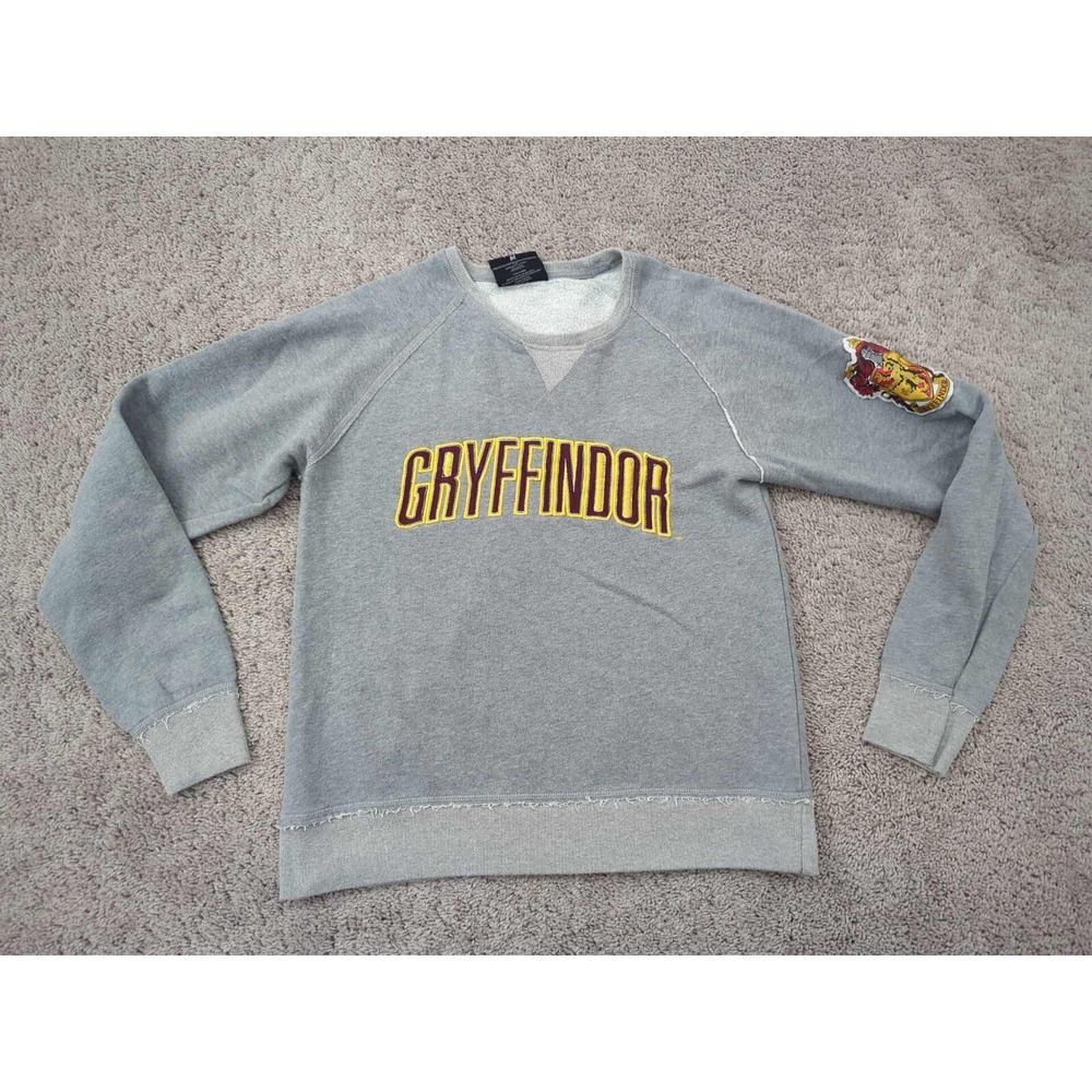 Harry Potter Gryffindor Pullover Womens Medium Universal Studios Fleece Gray‎